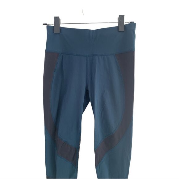 EUC Sweaty Betty Power Mesh Leggings in Beetle Blue XS - Picture 4 of 13